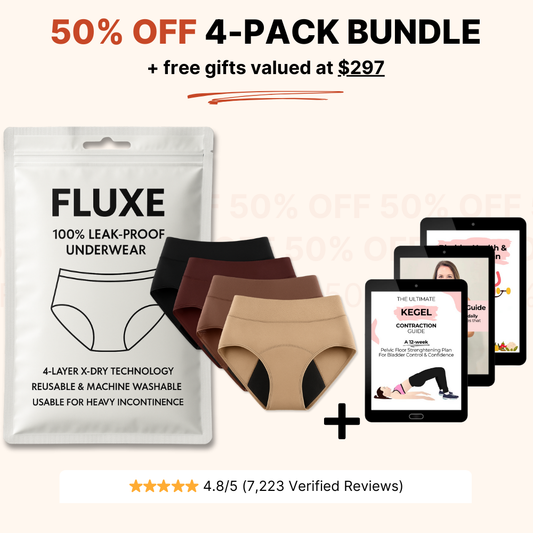 Fluxe 100% Leak-Proof Underwear for Postpartum Women (4-Pack)