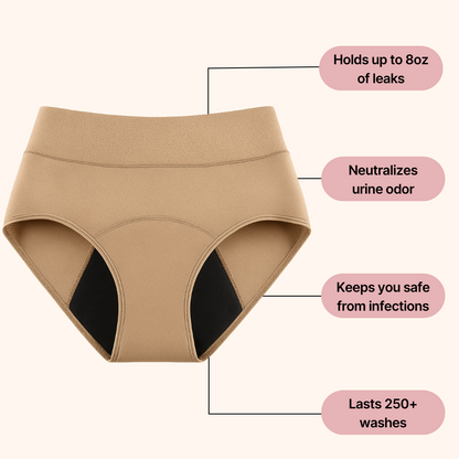 Fluxe: 100% Leak-Proof Underwear That Won't Let You Down for Women 60+ (5-Pack)